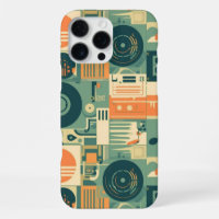 Retro Music Lover Abstract Vinyls Tapes
