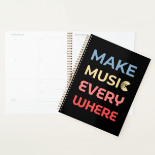 Retro Music Lover Gift – Make Music Everywhere Planner