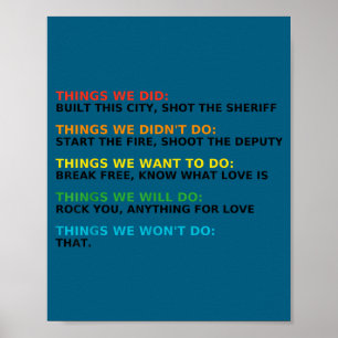Retro music lovers things we did didn't want will poster