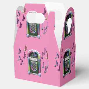 Retro Music Notes Juke Box Gable Favour Box