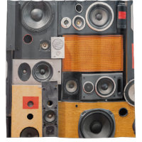Retro Music Speaker Wall Design