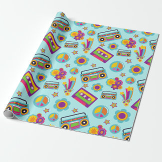Retro Musical 60s Theme Party Wrapping Paper