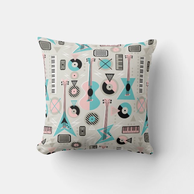 Retro Musical Mayhem Cushion (Front)