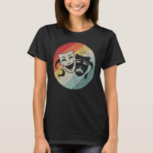 Retro Musical Theatre Mask Drama Actor Theatre Ner T-Shirt
