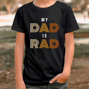 Retro My Dad is Rad Kid's Father's Day T-Shirt