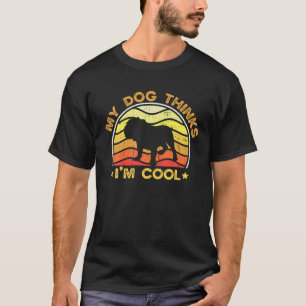 Retro My Dog Thinks I'm Cool English Bulldog Dog L T-Shirt