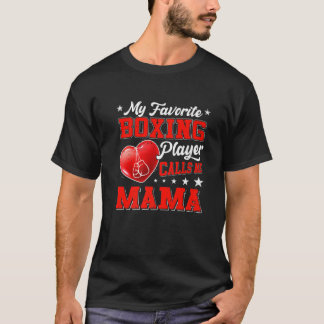 Retro My Favourite Boxing Player Calls Me Mama T-Shirt