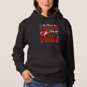 Retro My Favourite Equestrian Player Calls Me Mum Hoodie