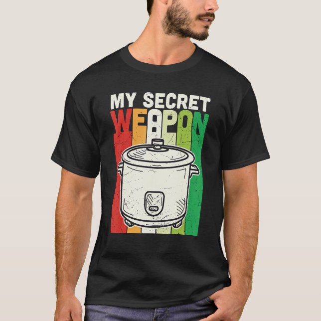 Retro My Secret Weapon Food   Culinary Chef Cook C T-Shirt (Front)