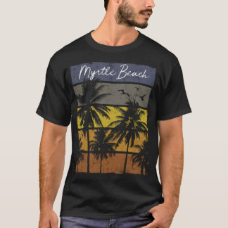 Retro Myrtle Beach Beach Print Vacation christmas  T-Shirt