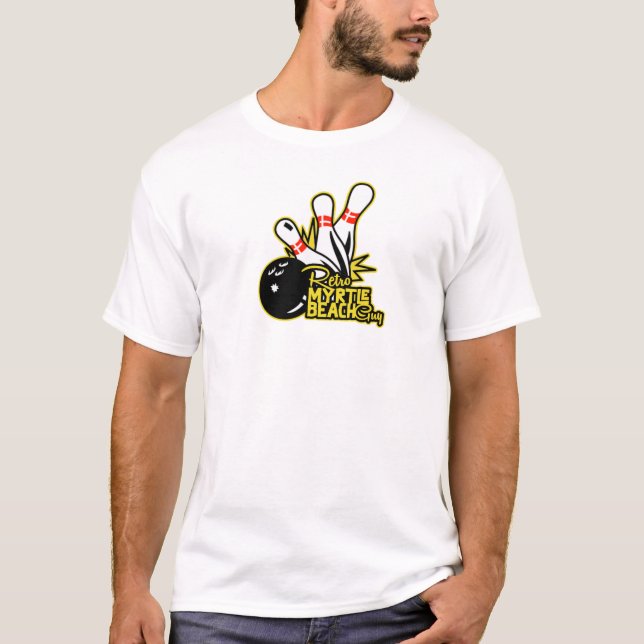 Retro Myrtle Beach Guy Bowling T-Shirt (Front)