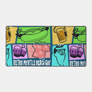 Retro Myrtle Beach Guy Desk Mat