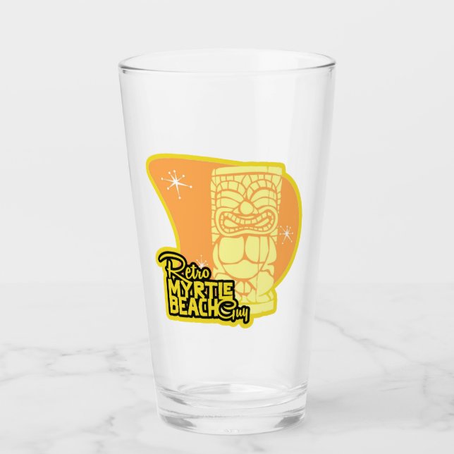 Retro Myrtle Beach Guy Glass (Front)