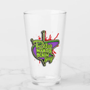 Retro Myrtle Beach Guy Halloween Glass