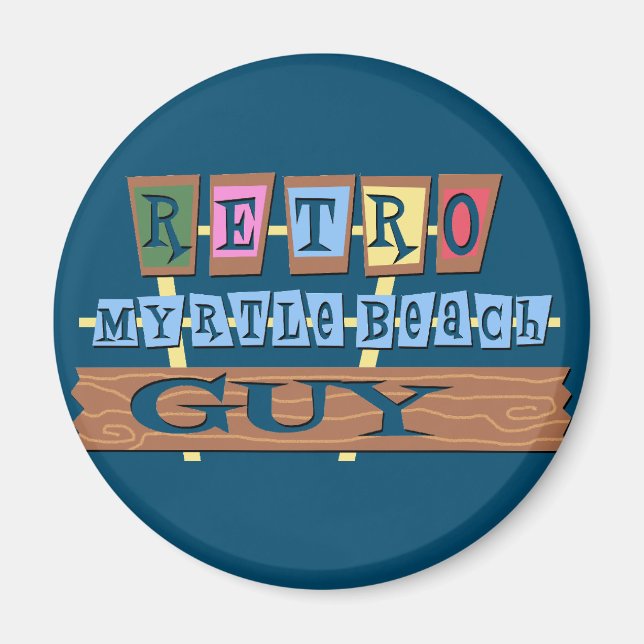 Retro Myrtle Beach Guy Magnet (Front)