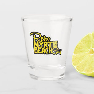 retro myrtle beach guy shot glass