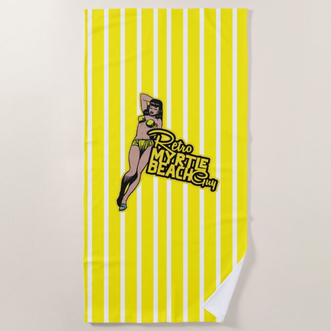 retro myrtle beach guy towel (Front)