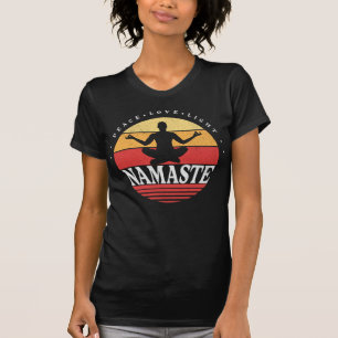 Retro Namaste, yoga pose T-Shirt