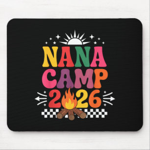 Retro Nana Camp 2026 Family Vacation Summer Mouse Pad