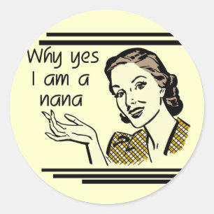 Retro Nana T-shirts and Gifts Classic Round Sticker
