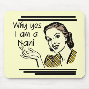 Retro Nani T-shirts and GIfts Mouse Pad