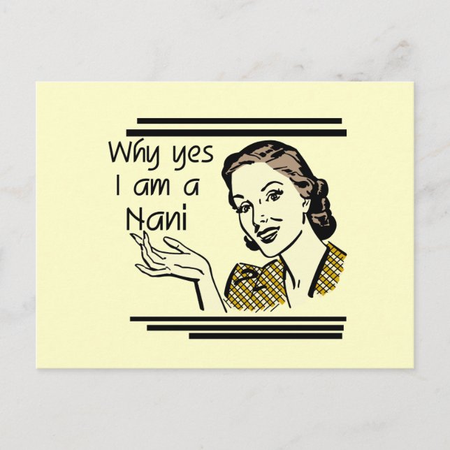 Retro Nani T-shirts and GIfts Postcard (Front)