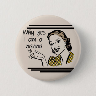 Retro Nanna T-shirts and Gifts 6 Cm Round Badge