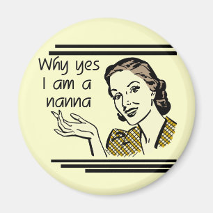 Retro Nanna T-shirts and Gifts Magnet