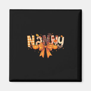 Retro Nanny Coquette Bows Grandma Fall Thanksgivin Magnet