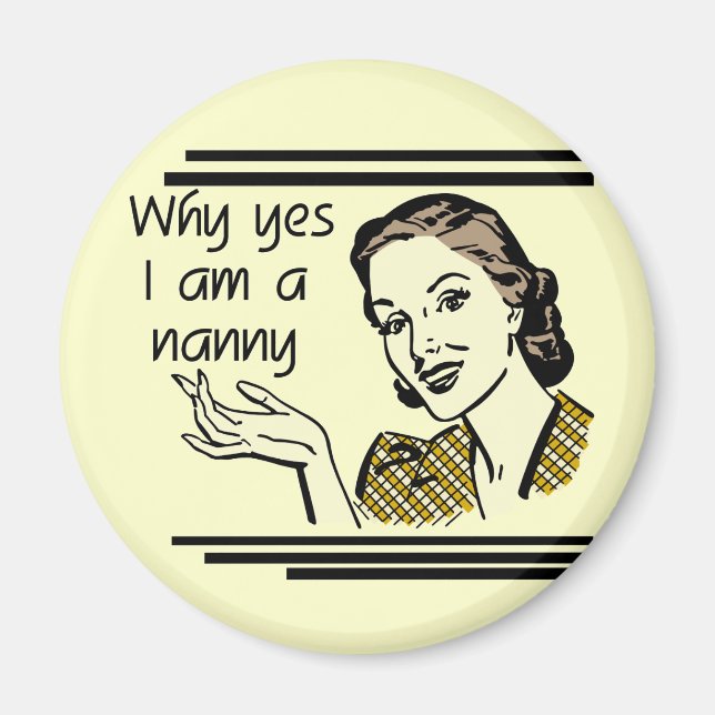 Retro Nanny T-shirts and Gifts Magnet (Front)