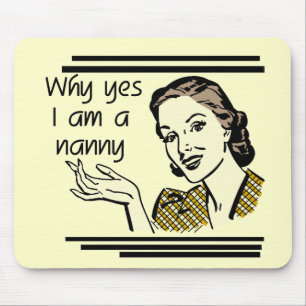 Retro Nanny T-shirts and Gifts Mouse Pad