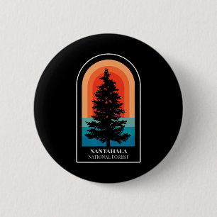 Retro Nantahala National Forest North Carolina Hik 6 Cm Round Badge