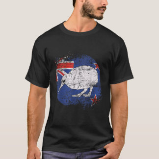 Retro National Flag New Zealand T-Shirt