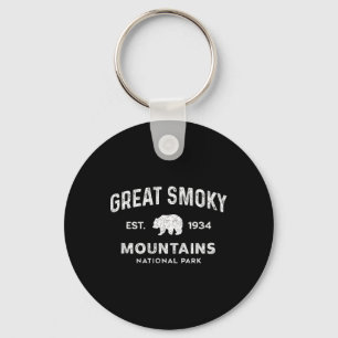 Retro National Park Mens Womens Hiking Great Smoky Key Ring