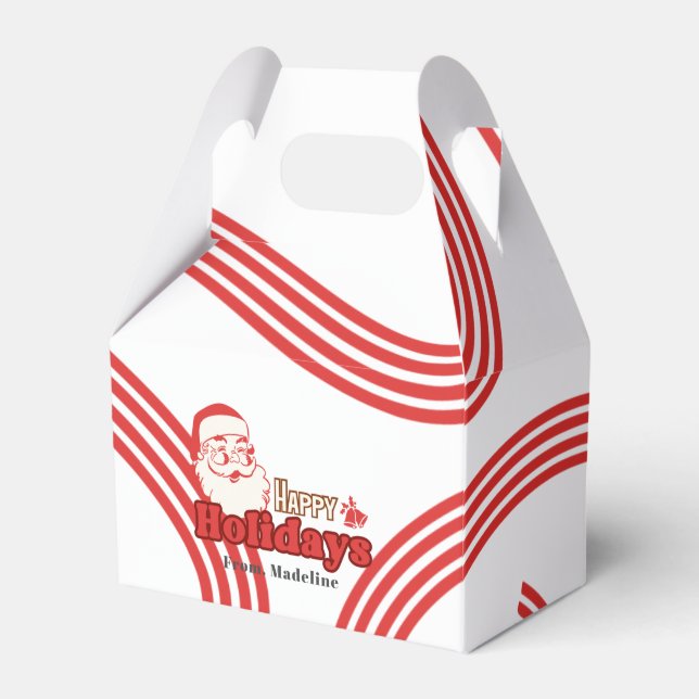 Retro naughty Santa Claus Favour Box (Front Side)