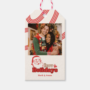 Retro naughty Santa Claus Gift Tags