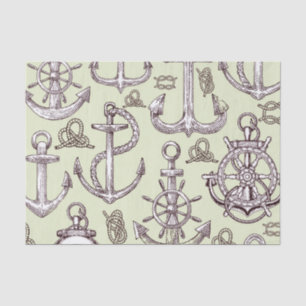 Retro Nautical Pattern Tissue Paper