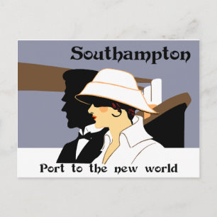 Retro naval marine style ad Southampton Postcard