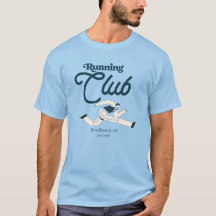 Retro Navy Blue Running Club Personalised Graphic