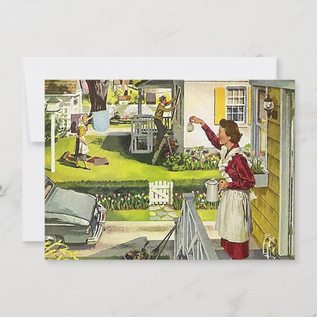 Retro Neighbourhood Watch Social Meeting Invitatio Invitation (Front)