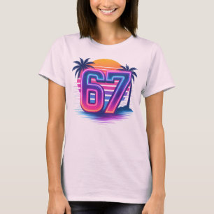 Retro Neon 67 Aesthetic T-Shirt
