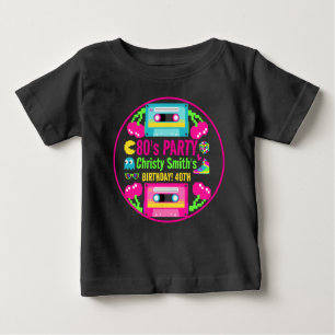 Retro Neon 80s Birthday Party Baby T-Shirt
