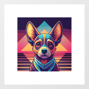 Retro Neon Chihuahua � Vibrant Synthwave Dog Art