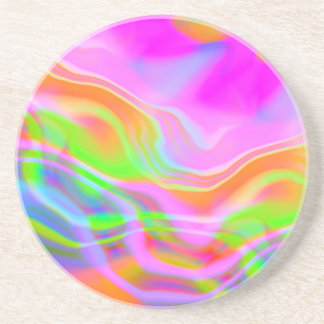 Retro neon colourful party coasters