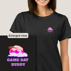 Retro Neon Game Day Buddy Dog Pocket Size T-Shirt