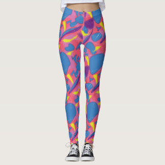 Retro Neon Multicolor Leggings