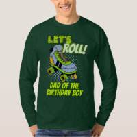 Retro Neon Roller Skating Lets Roll Birthday Crew