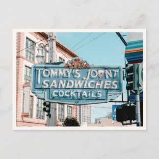 Retro Neon Sign San Francisco Geary Blvd Postcard