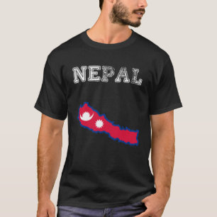 Retro Nepal Distressed Nepal Flag T-Shirt