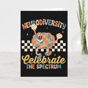 Retro Neurodiversity Shirts Autism Spectrum Asd Ad Card